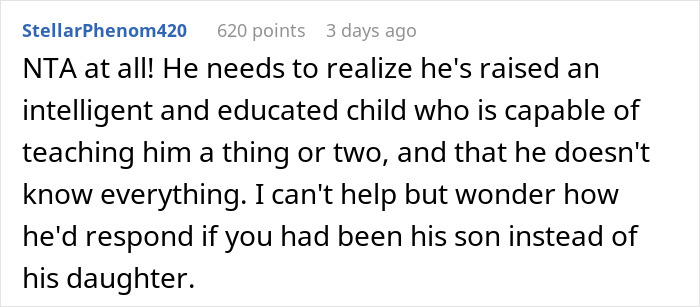 “Dinner Got Pretty Quiet”: Dad Keeps Doubting Biologist Daughter, She Tells Him She Knows Better “Dinner Got Pretty Quiet”: Dad Keeps Doubting Biologist Daughter, She Tells Him She Knows Better