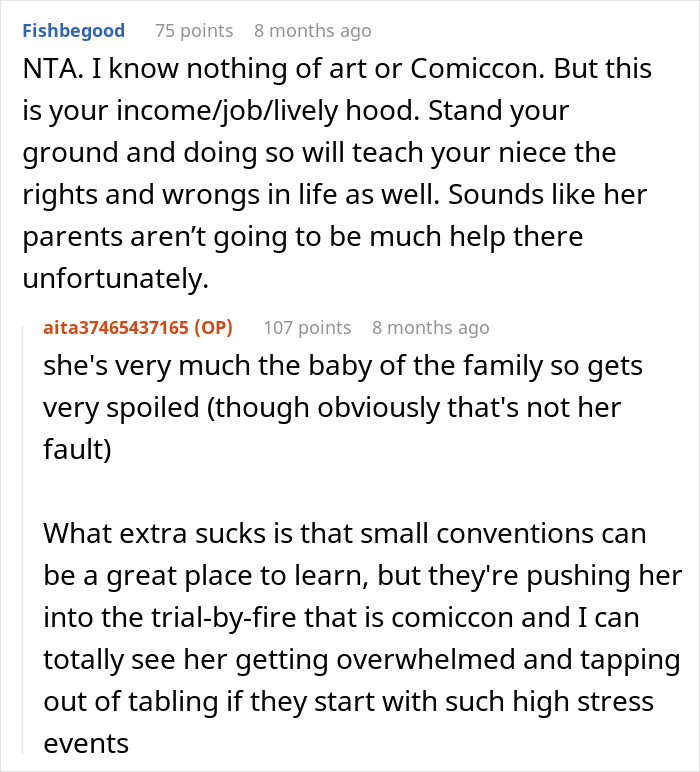 "It's Just A Hobby": Family Hijack Woman's Comic Con Table To Promote Her 8-Year-Old Niece