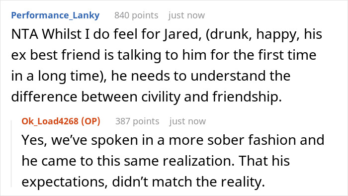 “AITAH For Causing My Ex-GF’s Husband (Also, My Previous Best Friend) To Cry At The Bar?” “AITAH For Causing My Ex-GF’s Husband (Also, My Previous Best Friend) To Cry At The Bar?”