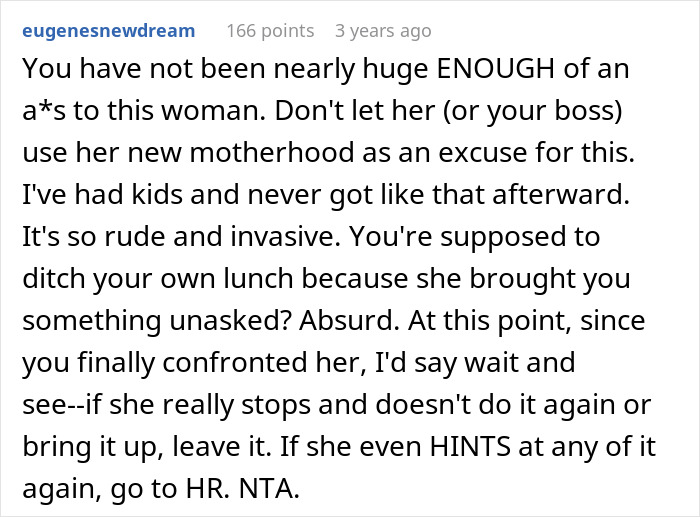 Woman Left In Tears After Coworker Demands She Stop Feeding Him Woman Left In Tears After Coworker Demands She Stop Feeding Him