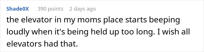 Person Forced To Take The Stairs As Neighbors Hold Up Lift, Makes Sure They Regret It Person Forced To Take The Stairs As Neighbors Hold Up Lift, Makes Sure They Regret It