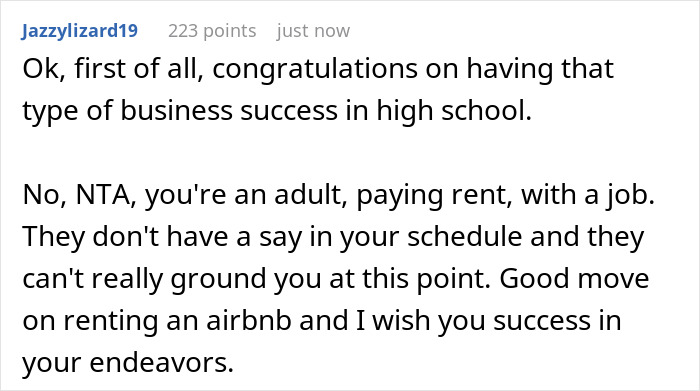 “Good Luck With That”: Parents Try To Ground 20 Y.O. Business Owner Who Pays Them Rent “Good Luck With That”: Parents Try To Ground 20 Y.O. Business Owner Who Pays Them Rent