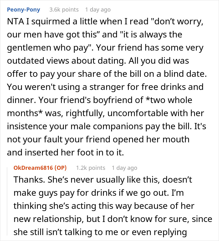 Woman Suggests To Split The Bill On Double Date, Gets Blamed For Causing A Breakup Woman Suggests To Split The Bill On Double Date, Gets Blamed For Causing A Breakup