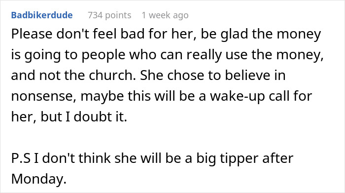 Woman Who Thought The Rapture Was About To Happen Dishes Out Huge Tips, Returns For A Refund Woman Who Thought The Rapture Was About To Happen Dishes Out Huge Tips, Returns For A Refund