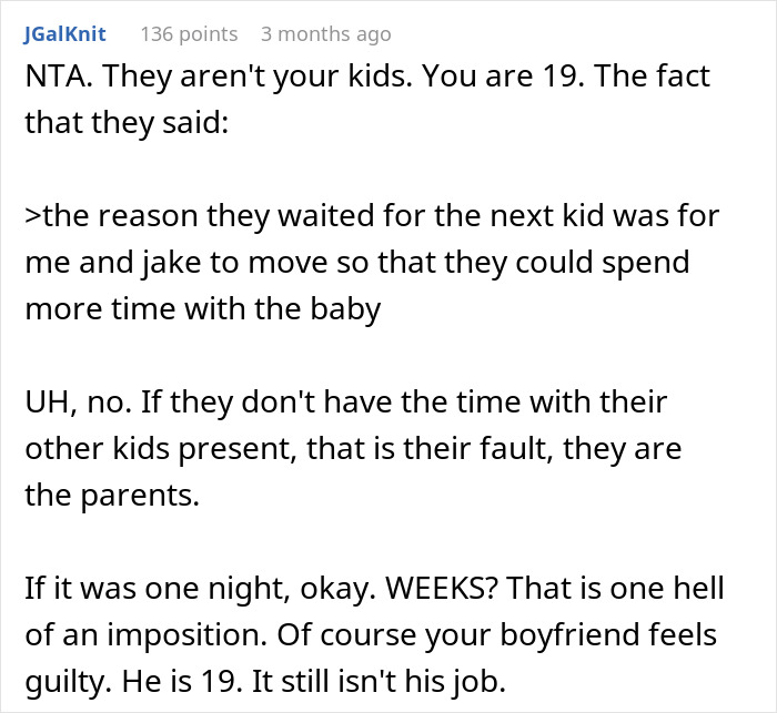 Teen Refuses To Become BF’s Mom’s Free Babysitter After She Welcomes Baby No. 10