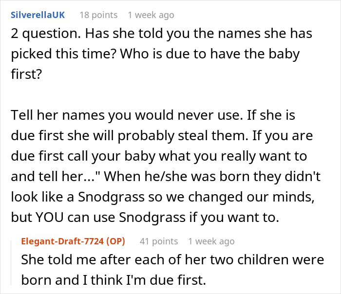 Woman Hides Her Unborn Baby’s Name From Copycat Sister Who Stole Her Last Two Baby Name Ideas Woman Hides Her Unborn Baby’s Name From Copycat Sister Who Stole Her Last Two Baby Name Ideas