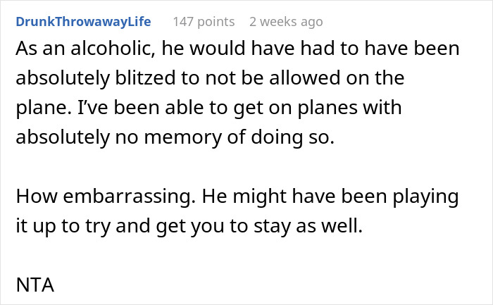 Drunk Guy Is Left At The Airport Alone When Wife Refuses To Miss Expensive Flight To See Her Family Drunk Guy Is Left At The Airport Alone When Wife Refuses To Miss Expensive Flight To See Her Family