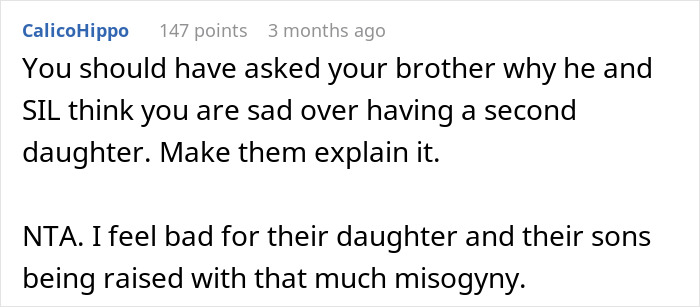 Married Couple Reveals They’re Expecting A Daughter, SIL Tells Wife She Should Feel Devastated Married Couple Reveals They’re Expecting A Daughter, SIL Tells Wife She Should Feel Devastated