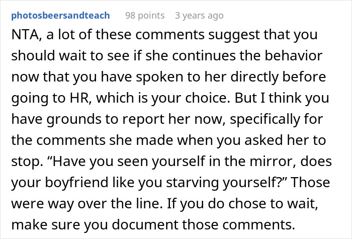 Woman Left In Tears After Coworker Demands She Stop Feeding Him Woman Left In Tears After Coworker Demands She Stop Feeding Him