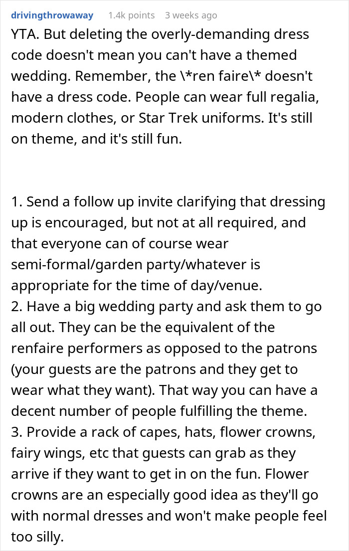 Nerdy Couple Wants A Fantasy Wedding, Guests Say They're Uncomfortable With The Theme Nerdy Couple Wants A Fantasy Wedding, Guests Say They're Uncomfortable With The Theme