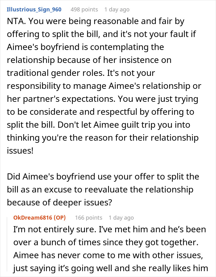 Woman Suggests To Split The Bill On Double Date, Gets Blamed For Causing A Breakup Woman Suggests To Split The Bill On Double Date, Gets Blamed For Causing A Breakup