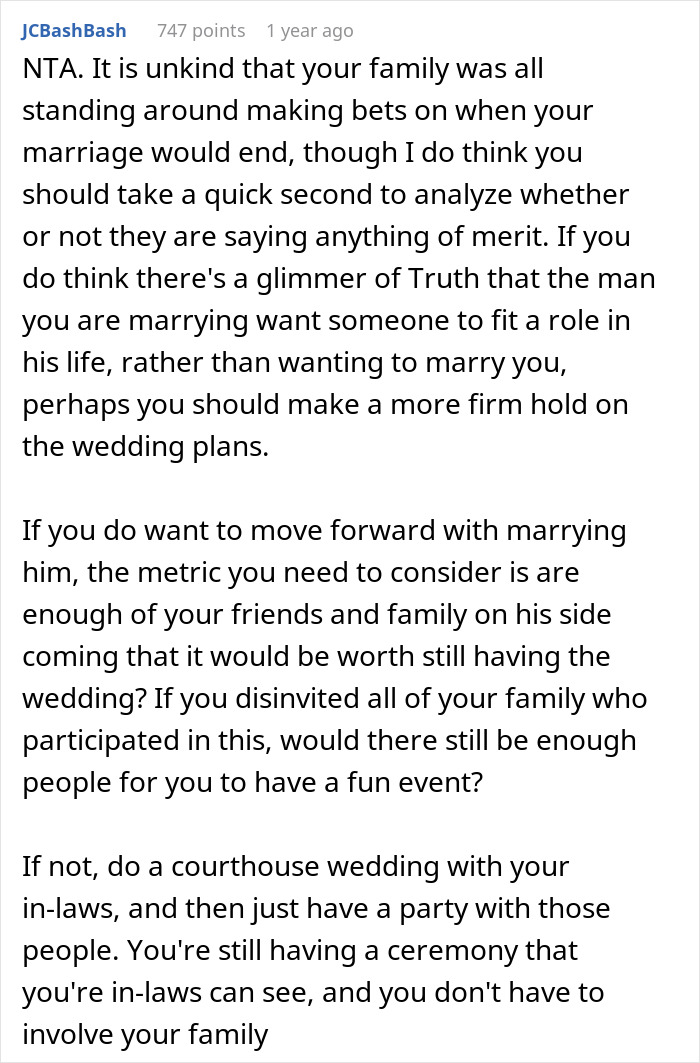 Bride's Family Bets Fiance Will End Marriage Because She Isn't Submissive, So She Cancels Wedding Bride's Family Bets Fiance Will End Marriage Because She Isn't Submissive, So She Cancels Wedding