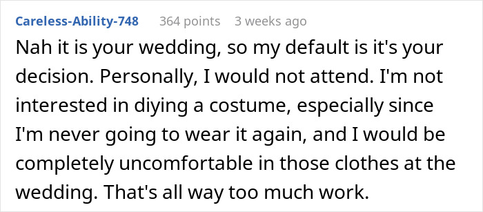 Nerdy Couple Wants A Fantasy Wedding, Guests Say They're Uncomfortable With The Theme Nerdy Couple Wants A Fantasy Wedding, Guests Say They're Uncomfortable With The Theme