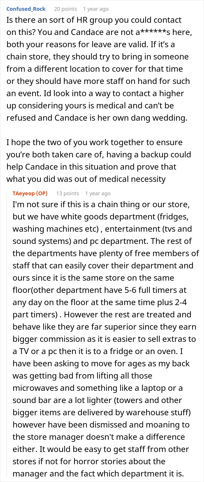 Bride Furious After Her Time Off Was Canceled Due To Coworker’s Surgery Bride Furious After Her Time Off Was Canceled Due To Coworker’s Surgery