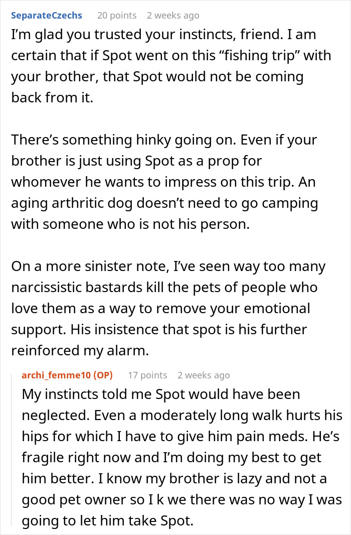 Woman Is Horrified Brother Wants To Take Dog On His Fishing Trip, Runs Away To Fiancé With It 