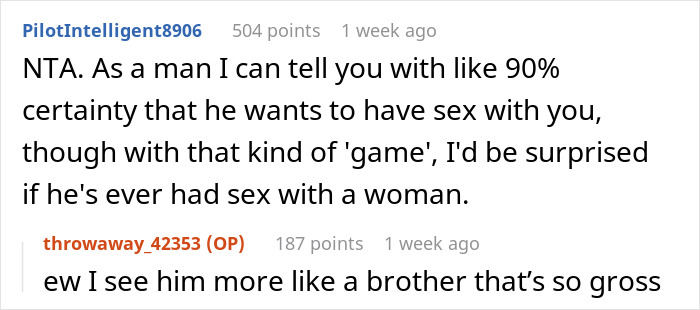 Friend's Brother Gets Livid Over This 19 Y.O. Throwing Away His Pricey Lingerie Birthday Gift Friend's Brother Gets Livid Over This 19 Y.O. Throwing Away His Pricey Lingerie Birthday Gift