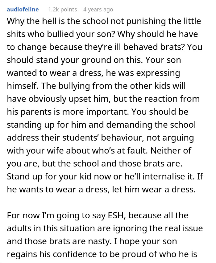 Son Is Sent Back From School Because His Dress Was Too Distracting, Husband Faces Backlash Son Is Sent Back From School Because His Dress Was Too Distracting, Husband Faces Backlash