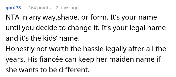 Woman Refuses To Share Last Name With Fiancé’s ‘Intimidating’ Ex, Demands She Change It Woman Refuses To Share Last Name With Fiancé’s ‘Intimidating’ Ex, Demands She Change It