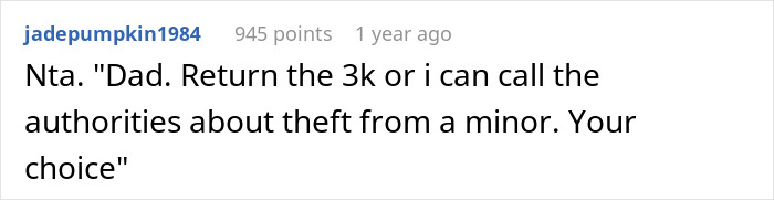 Teen Takes Refuge With GF After Parents Steal $3K From His Savings To Pay For Lavish Getaway Teen Takes Refuge With GF After Parents Steal $3K From His Savings To Pay For Lavish Getaway