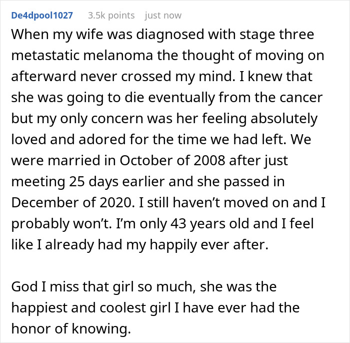 Man Keeps Asking If He Can Date Others After Wife Dies, She Gives Him Permission By Divorcing Him Man Keeps Asking If He Can Date Others After Wife Dies, She Gives Him Permission By Divorcing Him