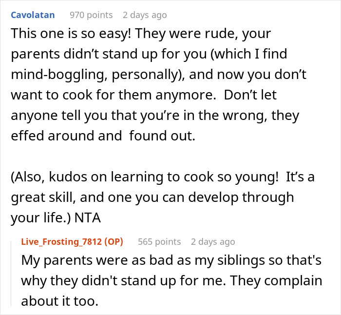 Teen Can't Keep Up With Family's Food Preferences, Starts Cooking Only For Himself, It Angers Family Teen Can't Keep Up With Family's Food Preferences, Starts Cooking Only For Himself, It Angers Family