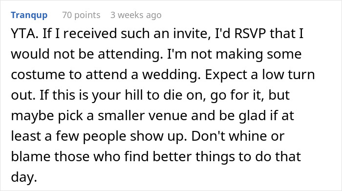 Nerdy Couple Wants A Fantasy Wedding, Guests Say They're Uncomfortable With The Theme Nerdy Couple Wants A Fantasy Wedding, Guests Say They're Uncomfortable With The Theme