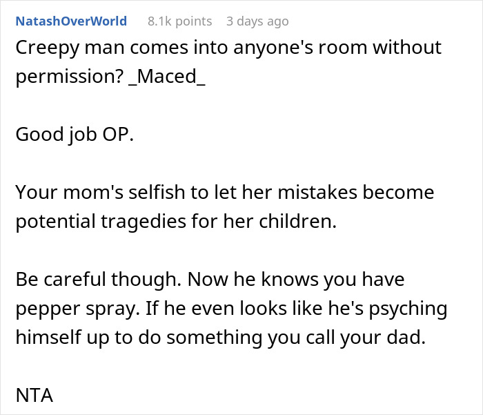 Mom’s New Boyfriend Crosses The Line, Gets Pepper-Sprayed By Teen He Walked In On