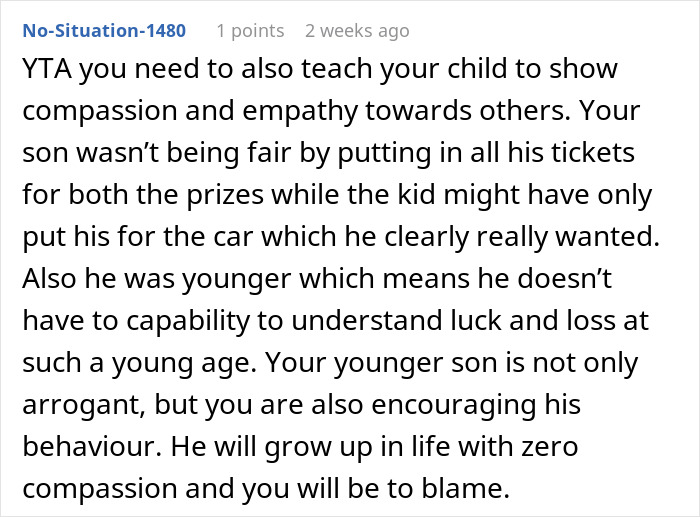 Boy Wins Big In School Raffle, Refuses To Give Up Prize To Calm Sore Loser Boy Wins Big In School Raffle, Refuses To Give Up Prize To Calm Sore Loser