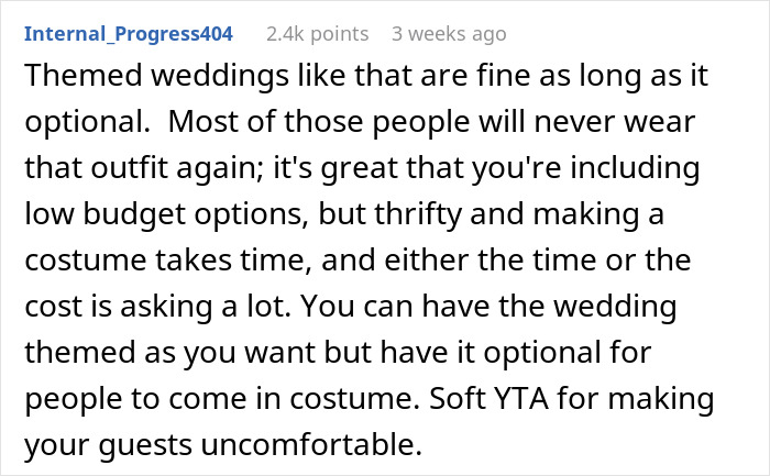 Nerdy Couple Wants A Fantasy Wedding, Guests Say They're Uncomfortable With The Theme Nerdy Couple Wants A Fantasy Wedding, Guests Say They're Uncomfortable With The Theme