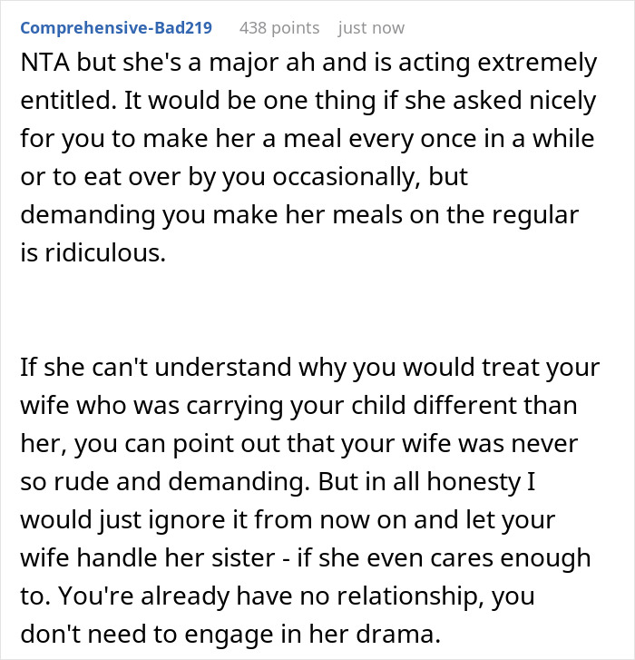 Chef Who Cooked And Cared For Wife While She Was Pregnant Is Shocked When SIL Demands Same Treatment Chef Who Cooked And Cared For Wife While She Was Pregnant Is Shocked When SIL Demands Same Treatment