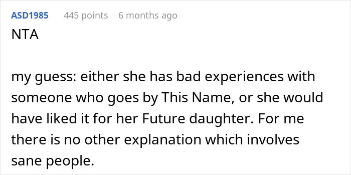 "AITA For Telling My Sister Her Reaction To My Daughter's Name Was Way Over The Top And Rude?" "AITA For Telling My Sister Her Reaction To My Daughter's Name Was Way Over The Top And Rude?"