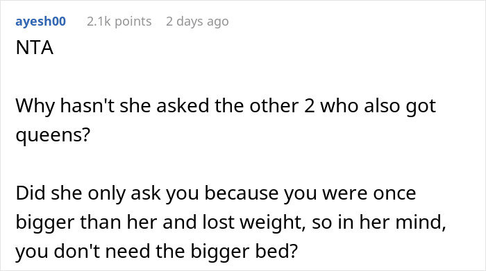 Obese Woman Turns To Friend Asking To Switch B&B Rooms, Ends Up Sobbing Instead Obese Woman Turns To Friend Asking To Switch B&B Rooms, Ends Up Sobbing Instead