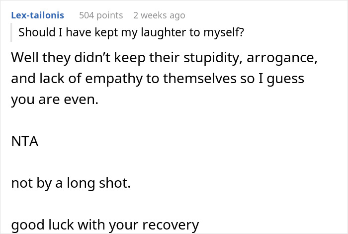 Man Asks If He Was A Jerk For Laughing In MIL’s And SIL’s Faces After Their Insensitive Comments