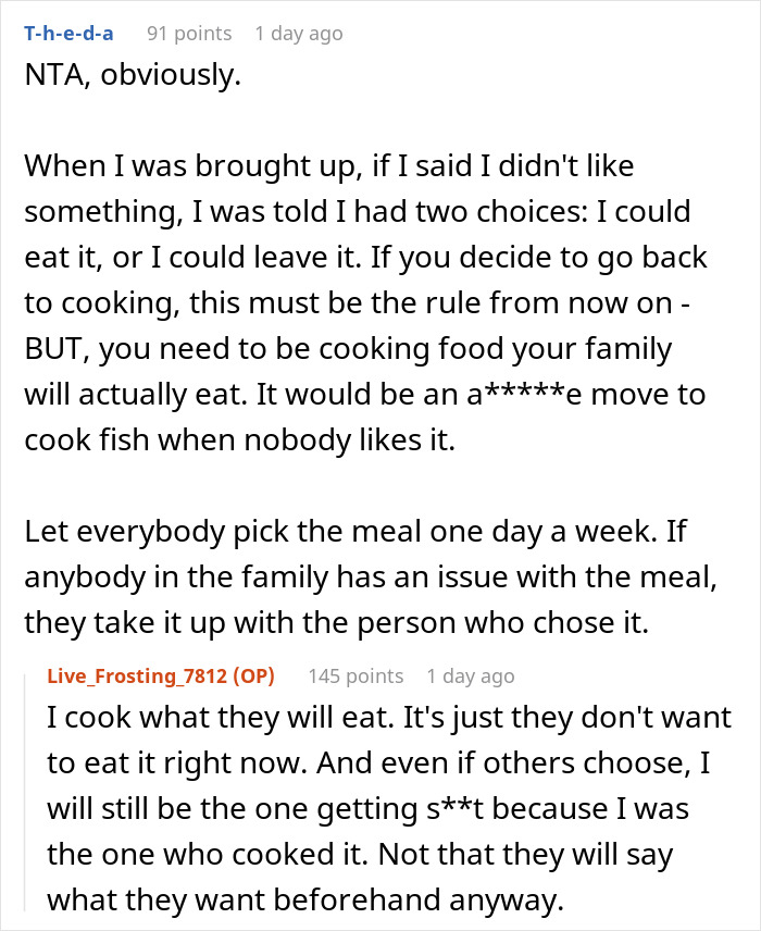Teen Can't Keep Up With Family's Food Preferences, Starts Cooking Only For Himself, It Angers Family Teen Can't Keep Up With Family's Food Preferences, Starts Cooking Only For Himself, It Angers Family
