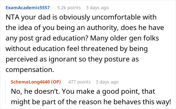 “Dinner Got Pretty Quiet”: Dad Keeps Doubting Biologist Daughter, She Tells Him She Knows Better “Dinner Got Pretty Quiet”: Dad Keeps Doubting Biologist Daughter, She Tells Him She Knows Better