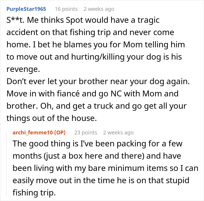 Woman Is Horrified Brother Wants To Take Dog On His Fishing Trip, Runs Away To Fiancé With It 