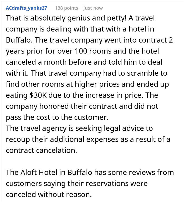 Hotel Cancels Woman’s Reservation To Put It Up For A Higher Price, She Makes Them Regret It
