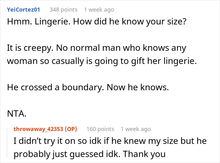 Friend's Brother Gets Livid Over This 19 Y.O. Throwing Away His Pricey Lingerie Birthday Gift Friend's Brother Gets Livid Over This 19 Y.O. Throwing Away His Pricey Lingerie Birthday Gift