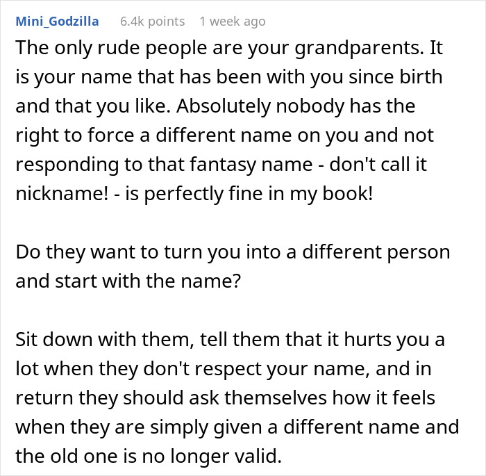 Grandparents Think It’s Okay To ‘Rename’ Granddaughter As They Don’t Like Her Name, She Ignores Them