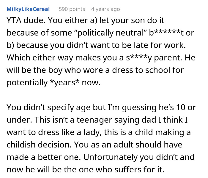 Son Is Sent Back From School Because His Dress Was Too Distracting, Husband Faces Backlash