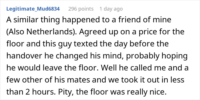 Woman Refuses To Buy Previous Tenant's Stuff, Hoping She'll Leave It Anyway, Comes To Regret It Woman Refuses To Buy Previous Tenant's Stuff, Hoping She'll Leave It Anyway, Comes To Regret It