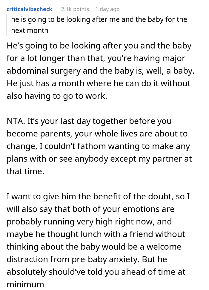Man Upsets Wife The Day Before Her C-Section By Making Plans With Friends Without Her Man Upsets Wife The Day Before Her C-Section By Making Plans With Friends Without Her