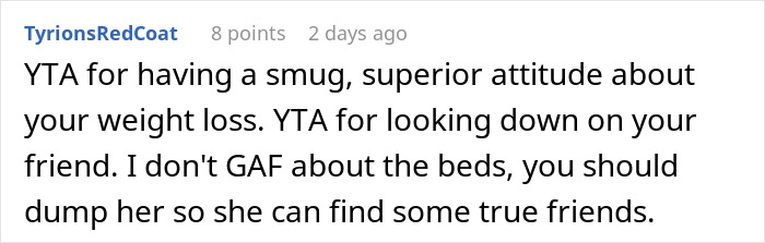 Obese Woman Turns To Friend Asking To Switch B&B Rooms, Ends Up Sobbing Instead Obese Woman Turns To Friend Asking To Switch B&B Rooms, Ends Up Sobbing Instead