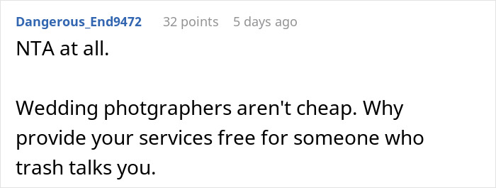 Photographer Wants To Cancel SIL's Engagement Shoot After Learning The Couple Hates Her Photographer Wants To Cancel SIL's Engagement Shoot After Learning The Couple Hates Her