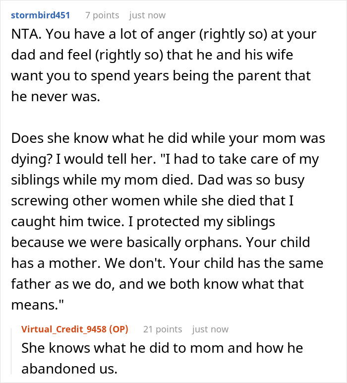 Teen Called Disgusting For Refusing To Take Care Of Newborn Baby That Came From His Dad’s Affair Teen Called Disgusting For Refusing To Take Care Of Newborn Baby That Came From His Dad’s Affair