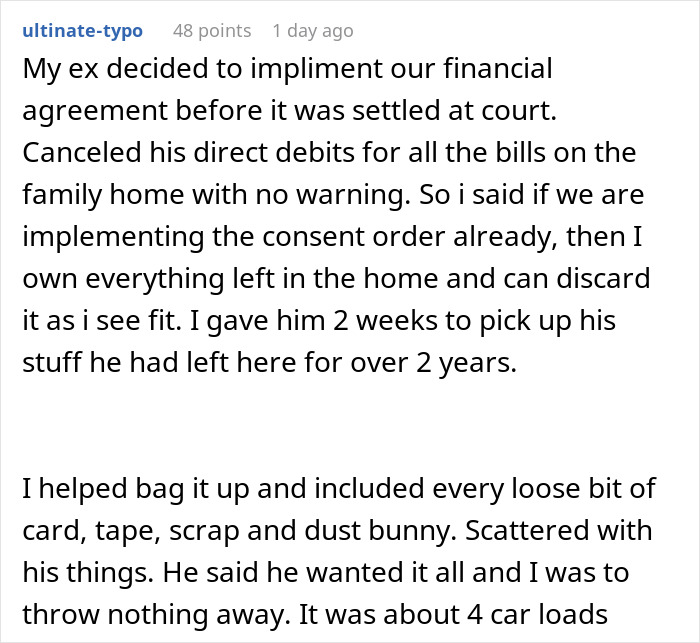 “Without A Care In The World”: Man Livid After Ex-Wife Maliciously Complies With His Demand “Without A Care In The World”: Man Livid After Ex-Wife Maliciously Complies With His Demand