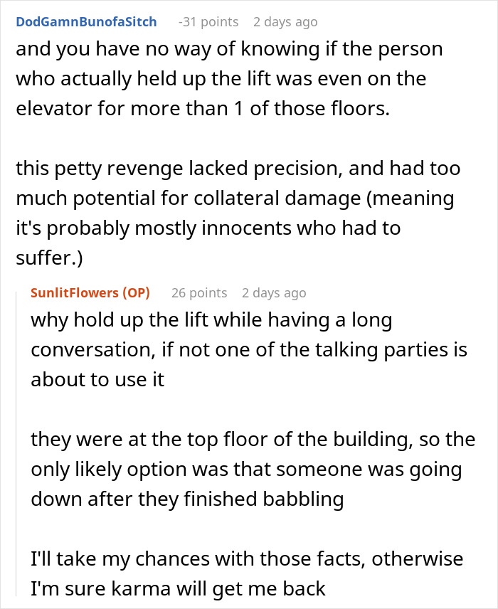Person Forced To Take The Stairs As Neighbors Hold Up Lift, Makes Sure They Regret It Person Forced To Take The Stairs As Neighbors Hold Up Lift, Makes Sure They Regret It