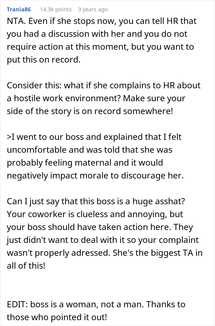 Woman Left In Tears After Coworker Demands She Stop Feeding Him Woman Left In Tears After Coworker Demands She Stop Feeding Him