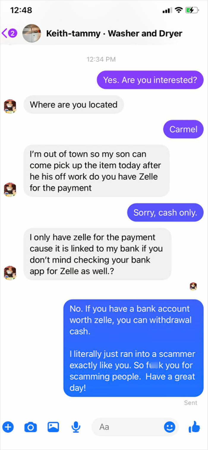 I Literally Almost Got Scammed Exactly Like This The Other Day (Yes I Know, It Was Dumb Of Me)