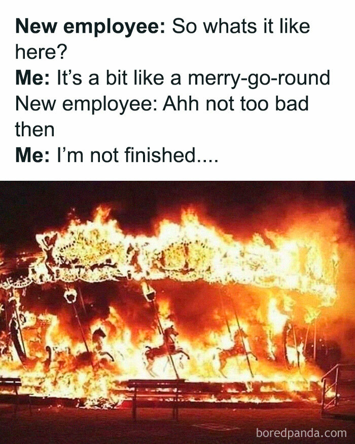 It’s A Little Like Six Flags And A Lot Like Being In Hell
@9to5lifeofficial
.
.
.
.
.
.
#workmemes #corporatememes #wfh #corporatemillennial